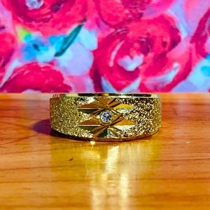 Vintage GP Texturized Cigar Band Ring